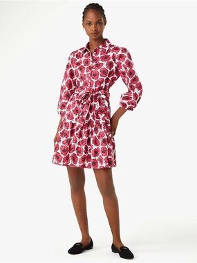 kate spade Pink Floral Tiered Button-Front Dress